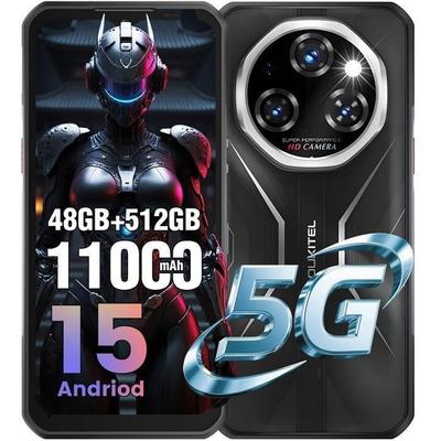 OUKITEL WP55 Pro Rugged Smartphone 5G 48+512GB 6.6" 11000mAh Unbreakable Portable Phone 108MP Night Vision Dual SIM/NFC Black