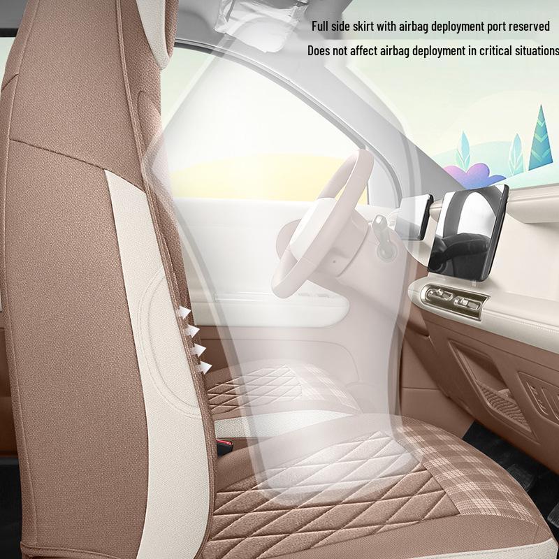 Wuling MINIEV 4-Door All-Season Burlap Car Seat Cover