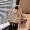 Rhombus Chain Small Bag Women's Spring and Summer Popular New Trendy Versatile Messenger Bag Fashion Handbag Small Round Bag