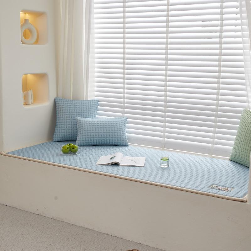 Cool Doudou Ice Silk Bay Window Mat Window Sill Mat Summer Thickened Sponge Mat Four Seasons Universal Bedroom Balcony Futon Cushion