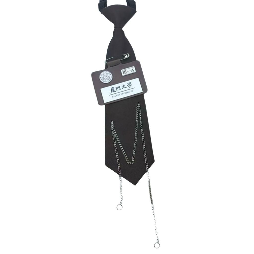 Uniform Black Ties For Janpanese JK Uniform Cosplay Accessory Neckwear Jk Seifuku Cute Anime Necktie with Metal Chain
