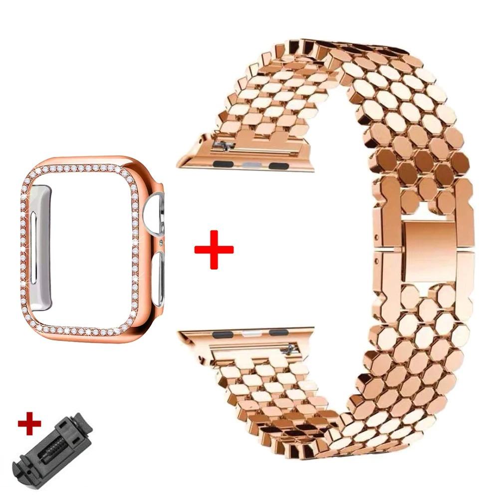 

Ремешок из нержавеющей стали для Apple Watch 11 10 42 мм 46 мм 9 8 Ultra 3 2 49 мм 41 45 мм 6 SE 40 44 Браслет для iwatch Baracelet 38mm