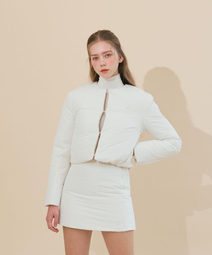 Etosome Padded Logo Set-Up Skirt (White)