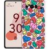 Mode Einfaches Lächeln Gesicht Paar Handyhülle Cover für Google Pixel 8 7 6 7A 6A Pro 5G Stoßfest Silikon 9 Pro XL 8 Pro 5G Hülle