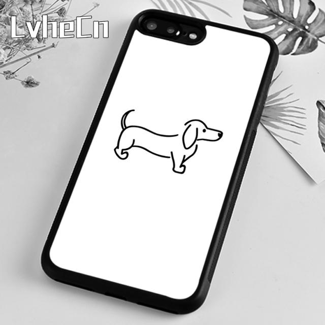 Cartoon Dachshund Sausage Dog Phone Case For iPhone 17 Air 13 12 Cover For Apple 14 15 16 Pro Max Plus Plus