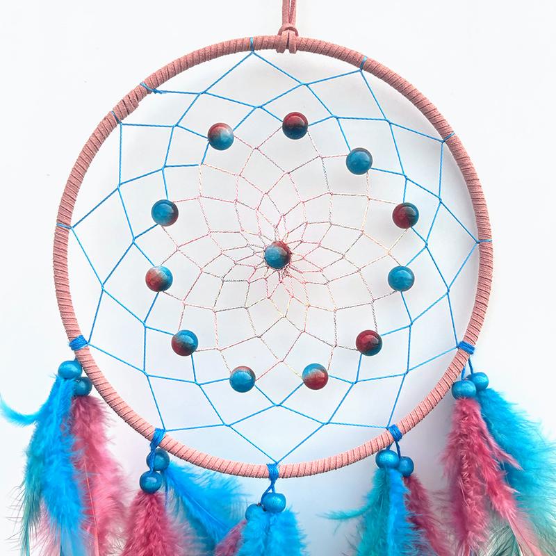 Dream Catcher Handmade Colorful Feather Wind Chimes Living Room Bedroom Hanging Ornaments Festival Gifts Home Decoration Crafts