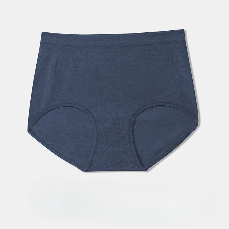 Big Size Female Spring and Autumn Color Cotton High Waist and Belly Without Trace High Stretch Briefs