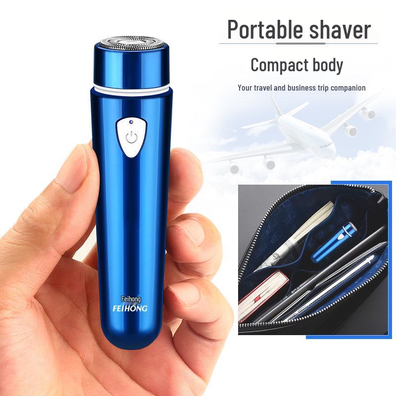 Feihong FH012 Rechargeable Mini Electric Shaver for Men - Fully Washable, Automatic Beard Trimmer