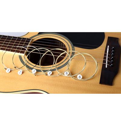 1 Set 6 Pcs Practice Nickel Plated Steel Guitar String For Acoustic Guitar