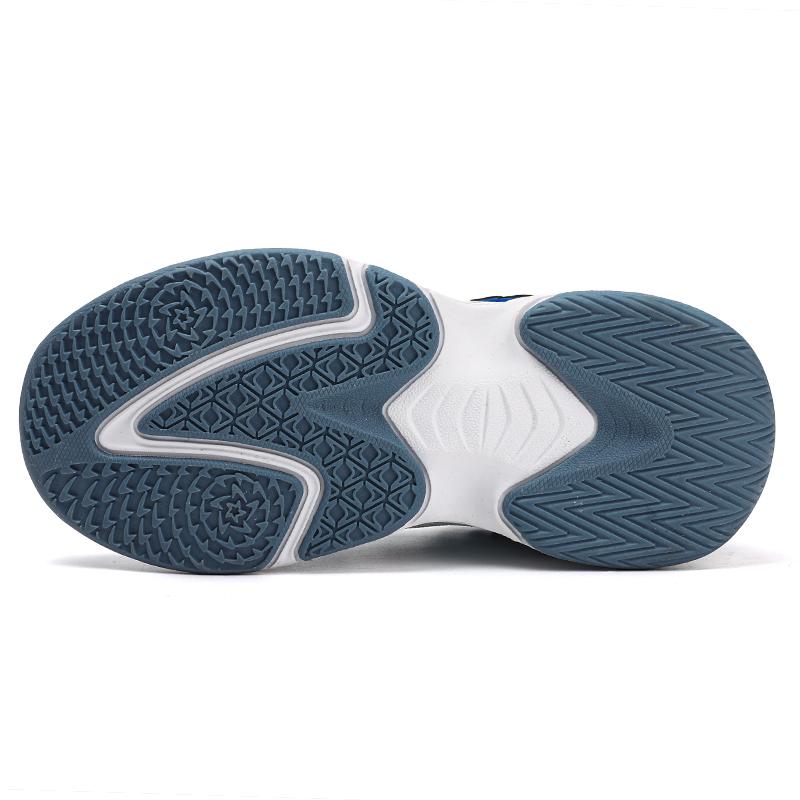 Children's Sports Shoes Mesh Surface Breathable Rotating Button Primary School Students Non-slip Shock-absorbing Blue Ball Shoes