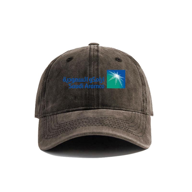 

Saudi Aramco Baseball Cap Summer Distressed Dad Hats Unisex Outdoor Adjustable Cotton Caps MZ608