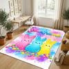 Easter Bunny Theme Crystal Velvet Rug Personalized Custom Name Text Soft Floor Mat Home Decor