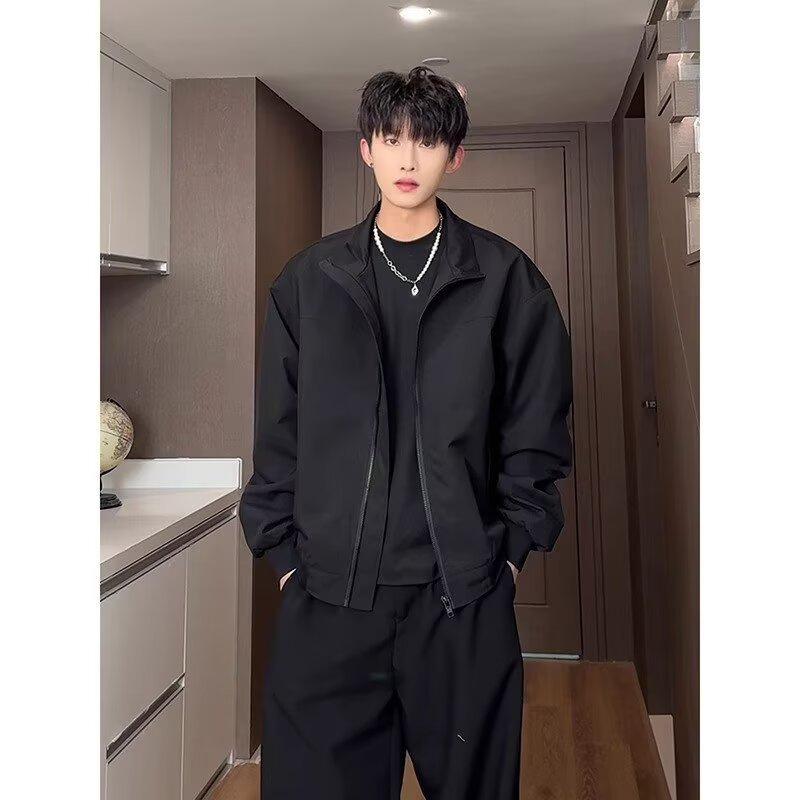 2026 New Men's Spring Casual Versatile Stand Collar Loose Workwear Jacket