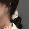 925 Silver New Trendy O-Shape Square Hoop Earrings Temperament Simple Charm Elegant Jewelry Accessories