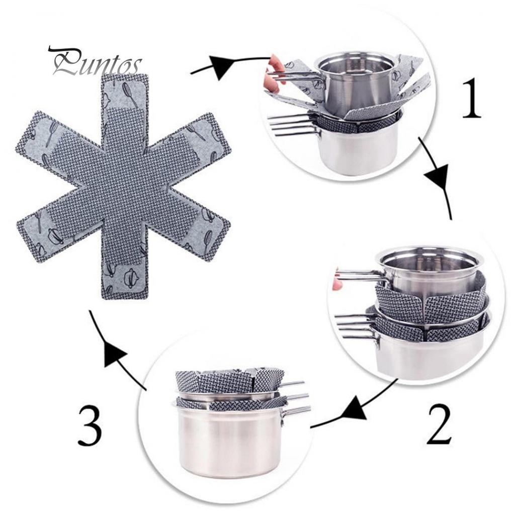 Clean Products 3Pcs Felt Placemat Pot Pan Protector Separator Mat Table Heat Insulation Pads