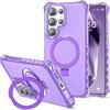 High Quality PC+TPU Magnetic 360°Rotating Ring Holder Case For Samsung Galaxy S26 S25 S24Ultra Plus For MagSafe Shockproof Cover
