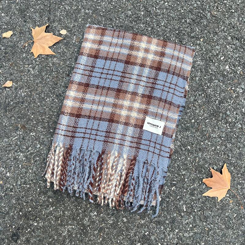 Mohair-Schal Koreanischer Stil Herbst und Winter karierter Schal Imitation Kaschmir warmer Schal Paar vielseitiger Schal
