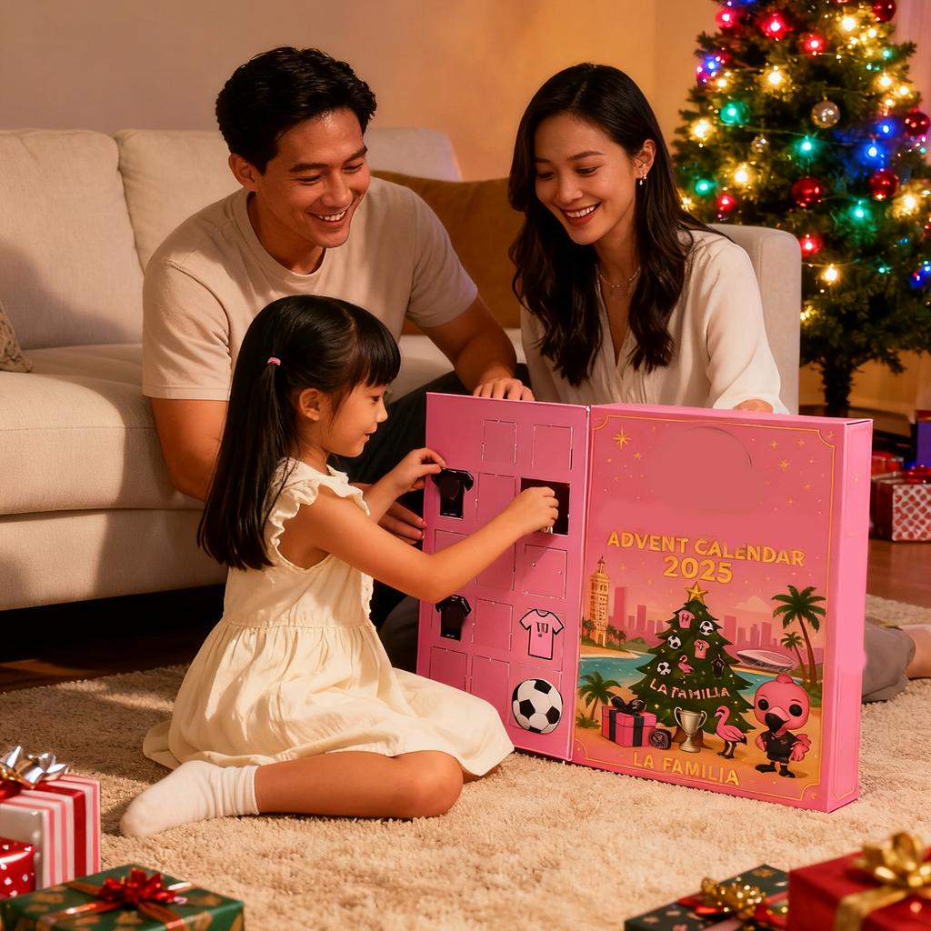 2D Plane+airplane Box +24PC+  Miami Football Club Christmas Countdown Calendar Christmas Countdown