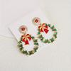 Christmas Earrings For Women Metal Bowknot Loop Dangle Earrings Elegant Ear Jewelry Accessories Holiday Party Gifts