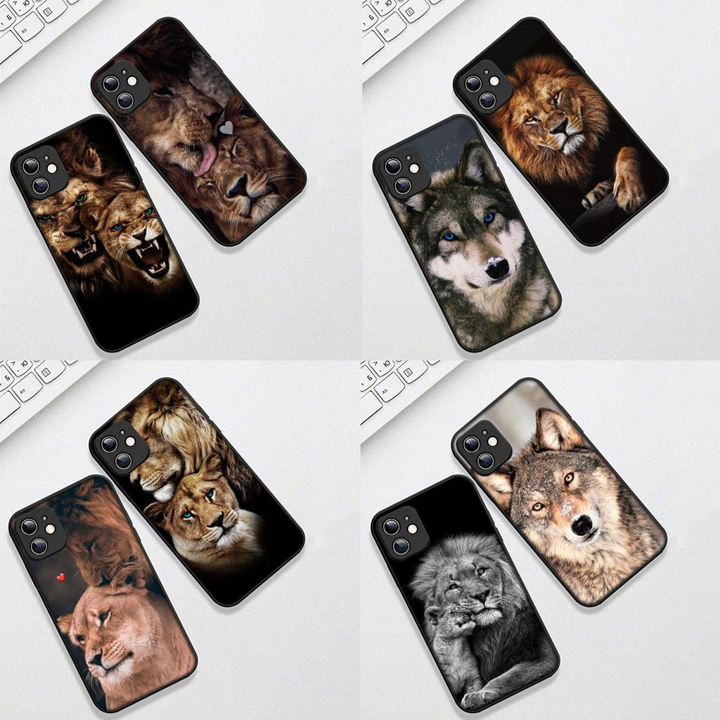 Casing for Motorola Moto G55 G45 G75 G85 G35 Edge 50 30 Fusion 40 NEO Ultra Pro Phone Cover Soft Case Lion Stalking Wolf Art