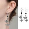 Death Moth Goth Earrings Dark Academia Jewelry Lightweight Zinc Alloy Studs Alternative Fashion Accessories