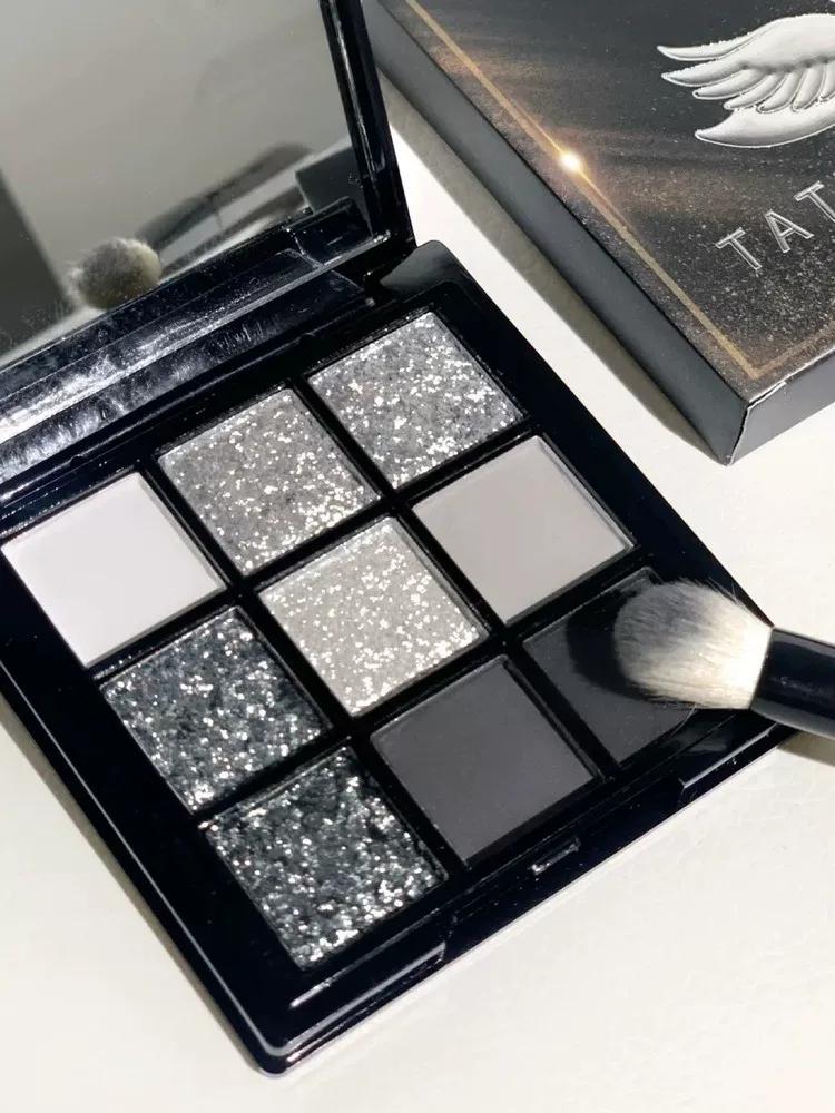 Smoky Makeup Eye Shadow European and American Makeup Cement Plate Gyaru Drag Sister Style Dark Black Gray Black Jasmine Flat for Eye Shadow Plate