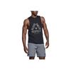 Under Armour Letter Print Training Breathable Running Vest Men tops Black 1346097-001