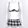 Set di lingerie cosplay per studentesse anime da donna, abiti in maschera per feste di Halloween