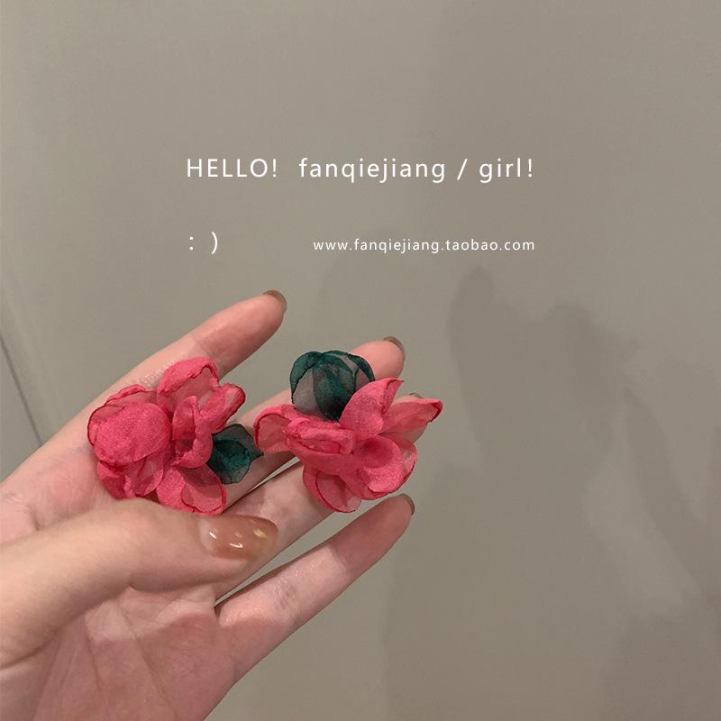 Pendientes de botón de esmalte coreano minimalistas retro en forma de corazón con perlas