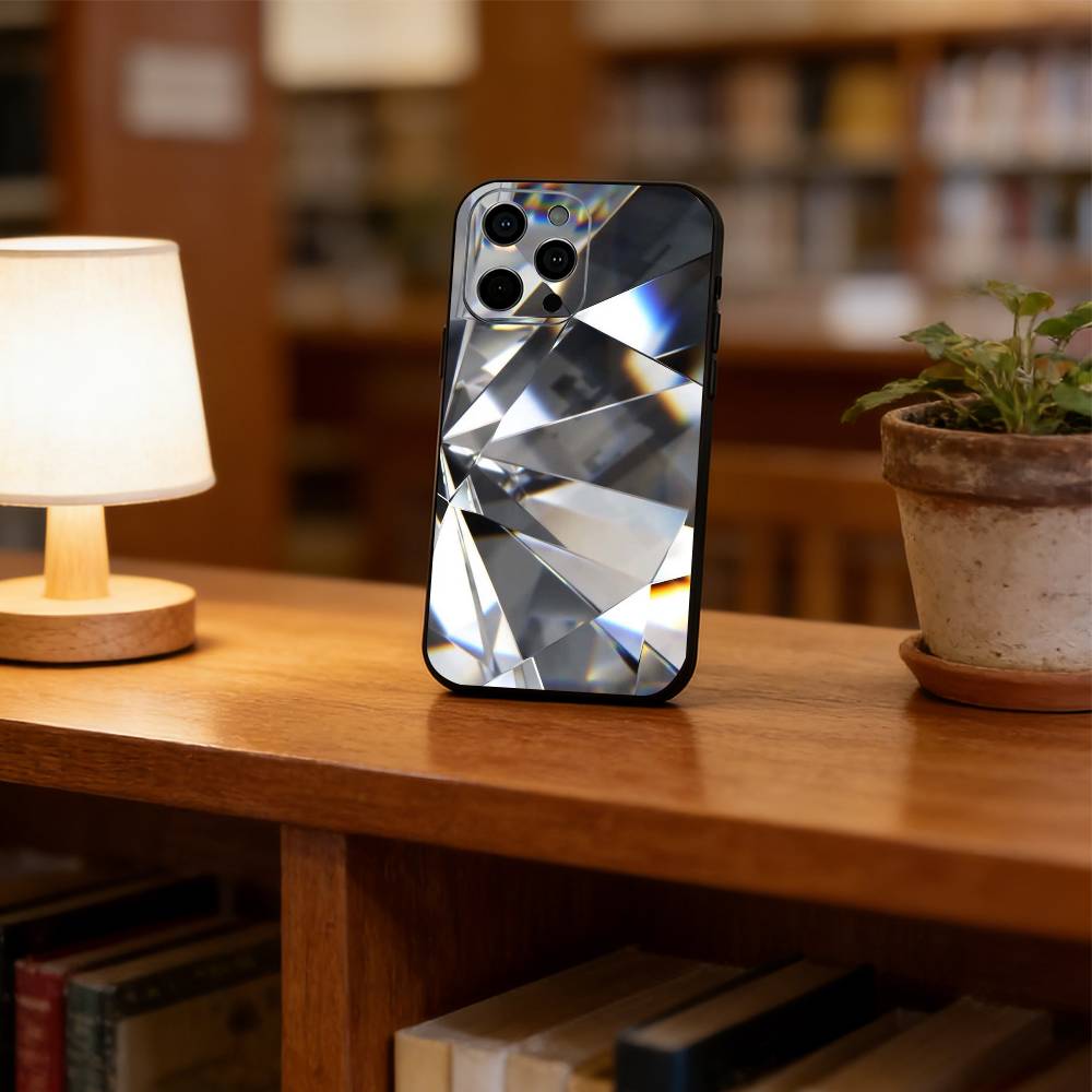 

prism Phone Case For iPhone 17,16,15,14,13,12,11 Plus,Pro Max,XS,Soft Silicone Black Cover iPhone15Plus