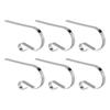 6x Christmas Stocking Holders Anti Slip Iron Christmas Decoration Mantel Stocking Hooks for Staircases Party Shelf Festival Desk