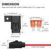 6 Pack 12V Inline Waterproof Fuse Holder, 4mm² Pre-Wired Kit, with 20 Amp 30 Amp 40 Amp ATC/ATO Blade Fuses, Heavy Duty Inline Fuse Holder for