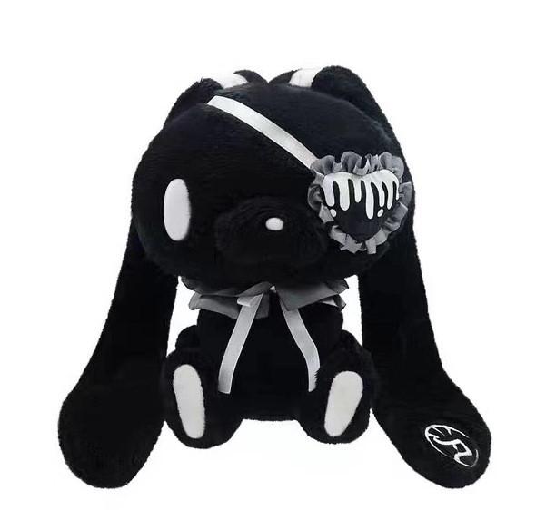 Gloomy Bunny Gothic Eye Patch Plush Toy Keychain With Soft Pp Cotton For Collectors