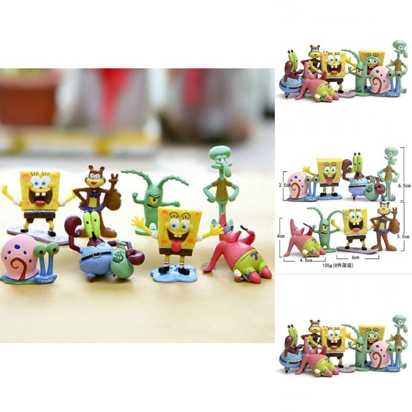 Spongebob Schwammkopf Patrick Star Thaddäus Tentakel PVC Figuren Spielzeug Set Für Kinder 8 Stück/Los