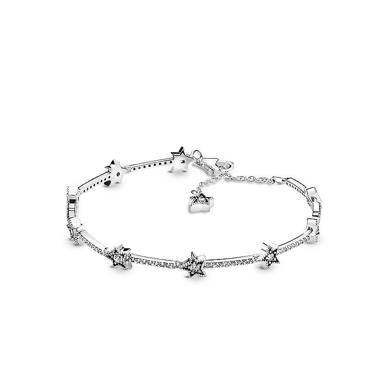 Shining Five-Pointed Heart Bead Snake Bone Bracelet Fit Charm DIY Bead Charms For Women Jewelry Trinkets