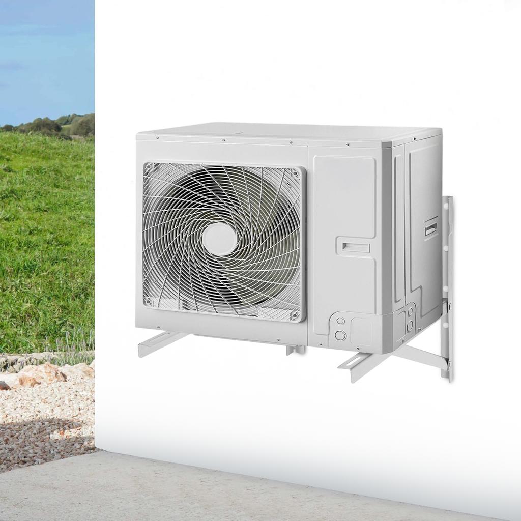 Wall-Mounted Air Conditioning Bracket, 2×Thickened Ac Rack for 1-1.5P Air Conditioner Load 440lbs