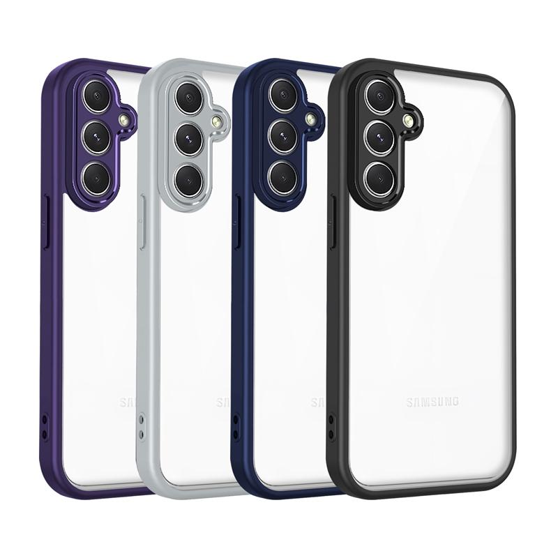 Transparent Silicone Case For Samsung Galaxy M56 M36 M16 M06 M55 M55S M35 M15 M05 PC Back TPU Bumper Shockproof Phone Cover