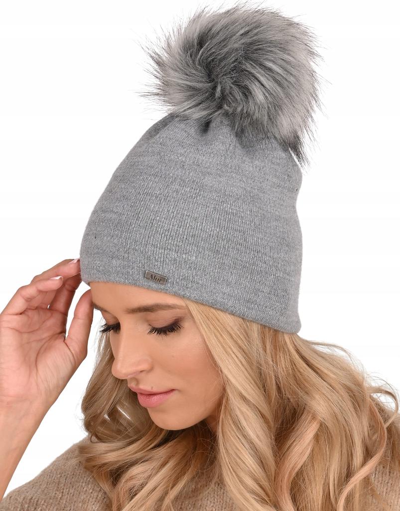 Winter Hat With Pompom, Two Layers A13