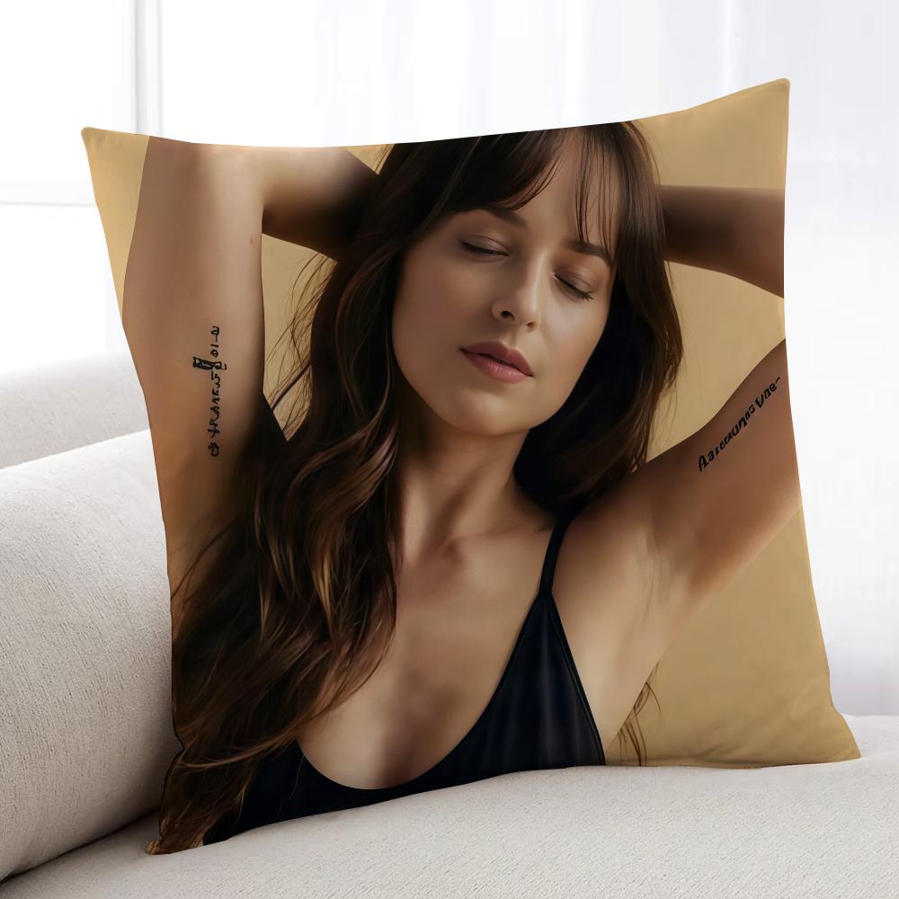 

Actor DDakota Johnson cushion cover Home Bedding Sofa living Room pillowcase Simple Soft Skin Cushion Cover Party Gift 30x30cm