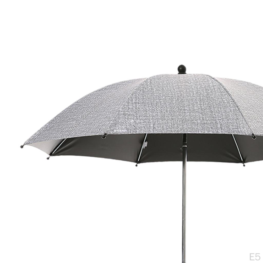 Parasol Shade Umbrella Sun Rain Protecter with Fixing Device for Chairs Pram Strollers