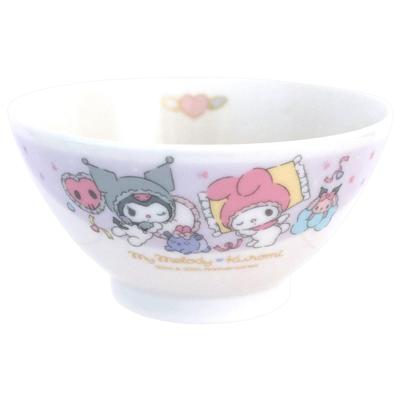 Sanrio 50th Anniversary 20th Anniversary Rice Microwave and Dishwasher Character Miscellaneous Made In 320164 "My Melody" "Kuromi" Bowl, Approx. 12cm,