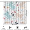 Modern Home Decor: Adorable Cat Shower Curtain Set For Bathroom Pink Blue Floral Pattern With Strawberry Design Easy Install Hoo