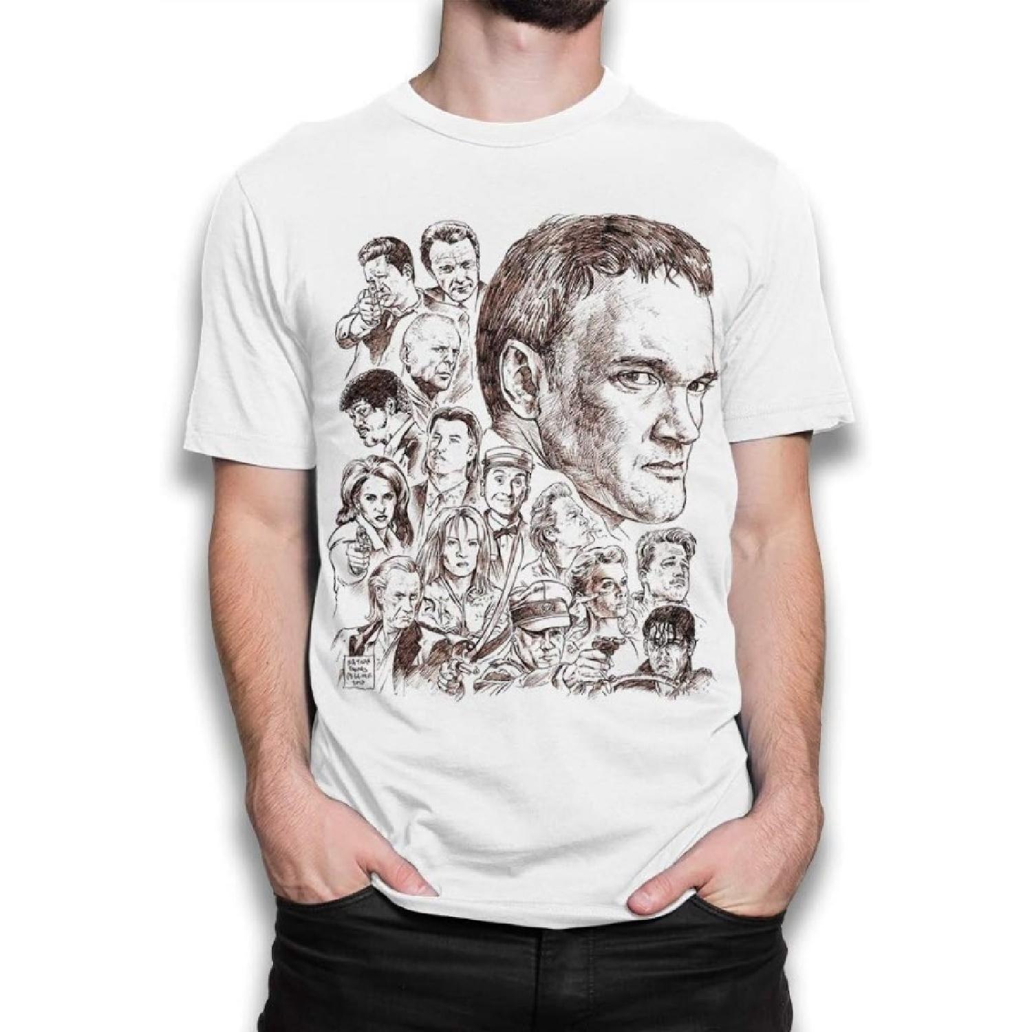 Quentin Tarantino Movies Original Art T-Shirt XXXXXL белый