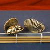 Sleeping Puppy In Shell Statue Vintage Alloy Sausage Dog Figurines Miniature Desktop Ornament Tea Pet Crafts Gifts Home Decor