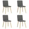 Dining Chairs, 4 Pcs, Dark Gray, Fabric Upholstered