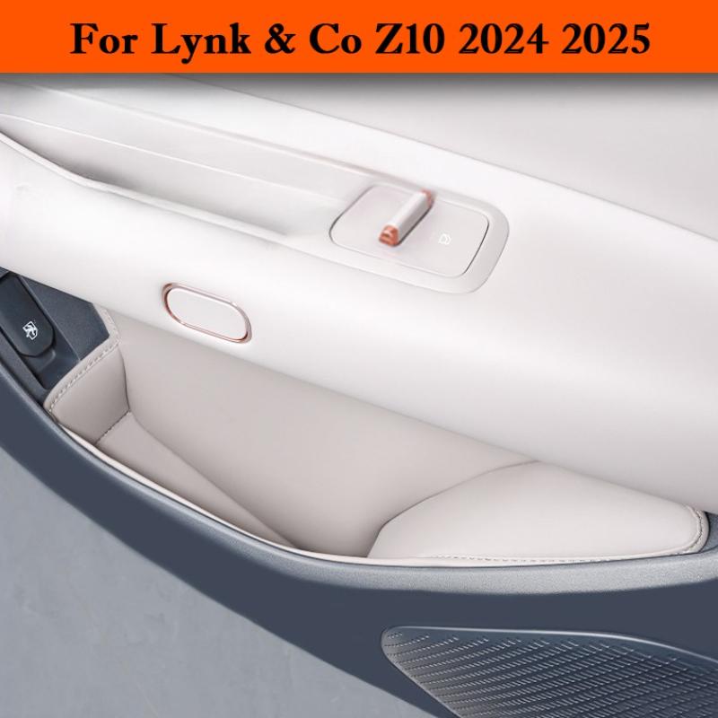 For Lynk & Co Z10 2026 2026 Car Door Slot Protective Pad Leather Waterproof Door Groove Mat Storage Barrel Interior Accessories