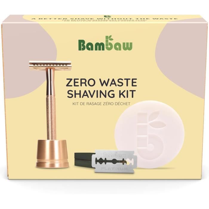 Kit Rasage Femme - Bambaw - Rasoir De Sûreté - 10 Lames - Savon À l'Abricot - Zéro Déchet