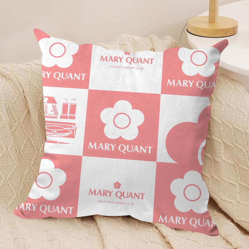 Coole MMary QQuant Kissenbezüge Kurzer Plüsch Beidseitiger Druck Quadratische Kissenbezüge für Sofa Heimkissen Dekoration