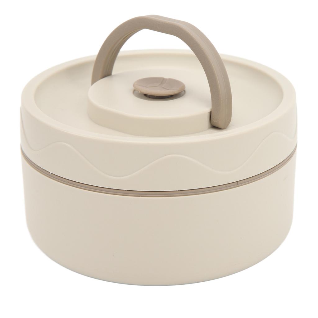 Thermal Cooking Pot 440ml 304 Stainless Steel Double Layer Portable Round Shape Thermal Lunch Container