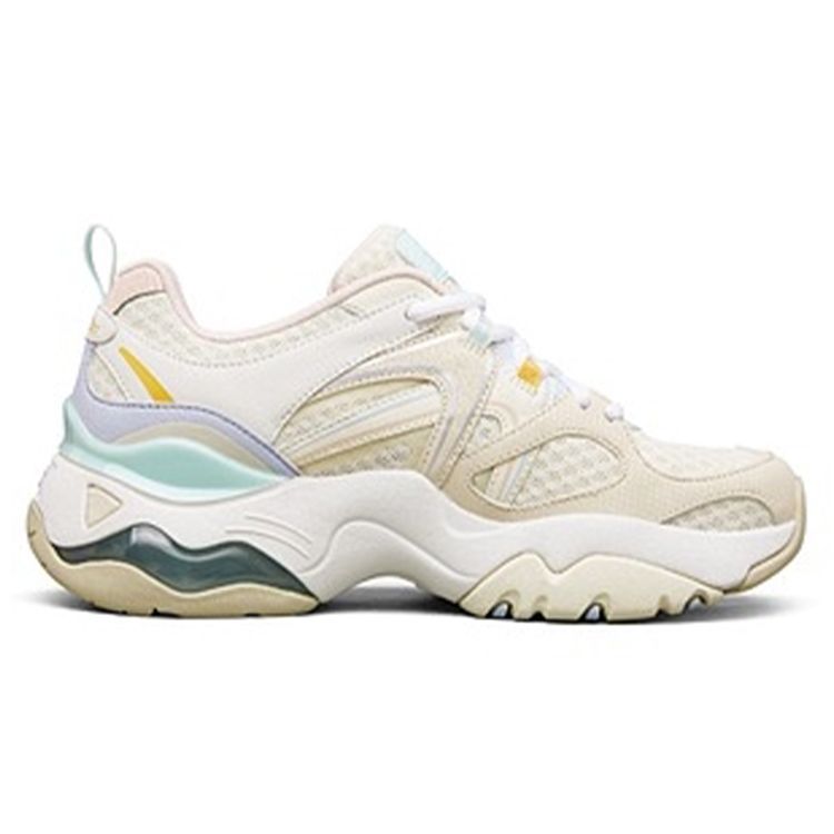 Skechers DLites 3.0 Air Mesh Synthetic Leather Comfortable Versatile Low-Top Casual Shoes Women Sneaker Natural 896025-NTMT